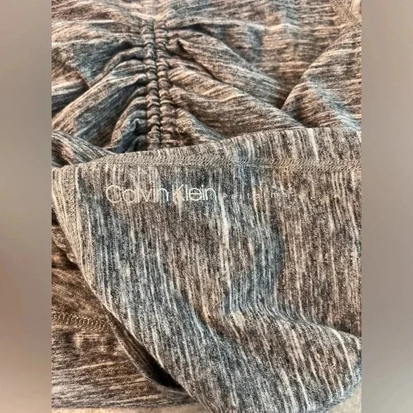 Calvin Klein Womens Performance Ruched-Front Cap-Sleeve Top - Picture 4 of 4